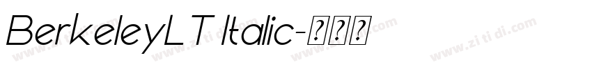 BerkeleyLT Italic字体转换